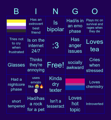 Hypercube kinnie bingo Card