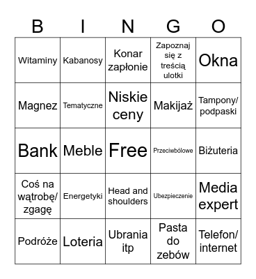 Polska telewizja bingo Card