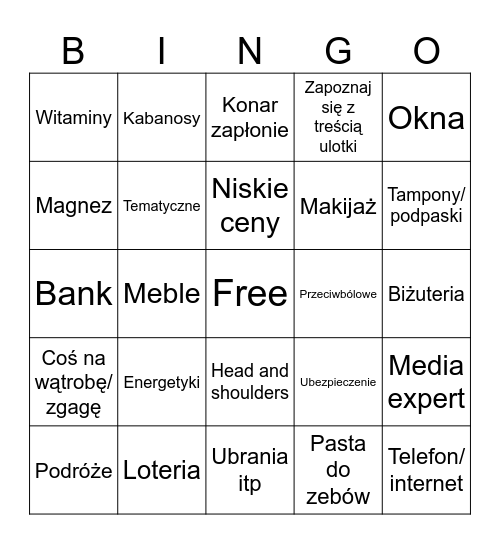 Polska telewizja bingo Card