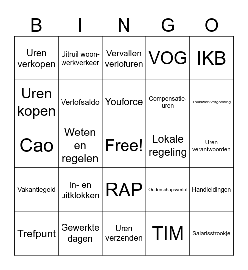 BINGO Card