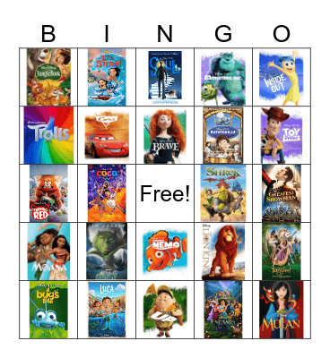 Movies Bingo Card