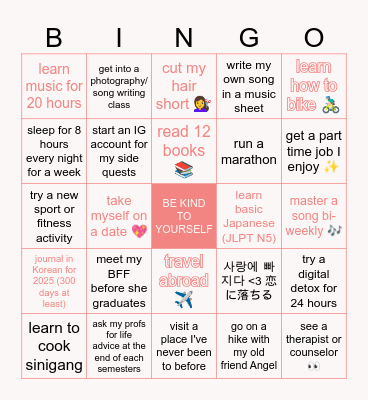 magotchi's 2025 BINGO <33 Bingo Card