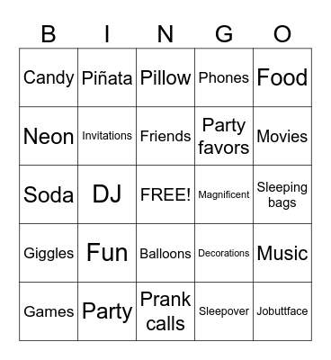 Celebrate  Bingo Card