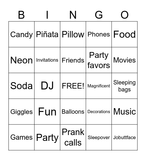 Celebrate  Bingo Card