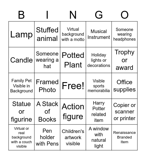 Background Bingo Card