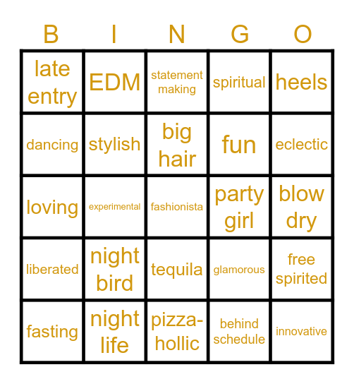 KANCHI'S 40TH Bingo Card