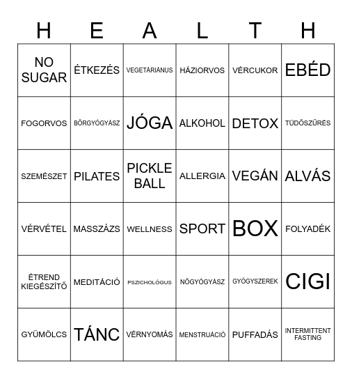 Bingo Card