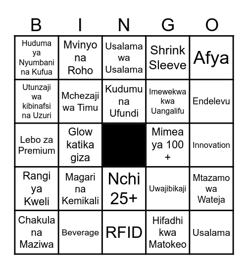 Pata kujua MCC Bingo Card