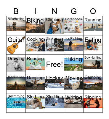 Hobbies Bingo Card