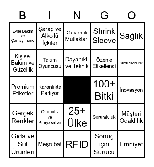 MM'yi Tanıyın Bingo Card