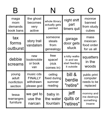 2025 LIBRARY PREDICTIONS Bingo Card