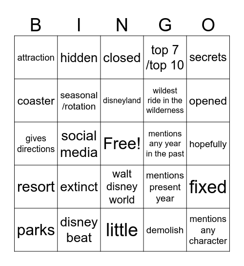 TPMvids Bingo Card