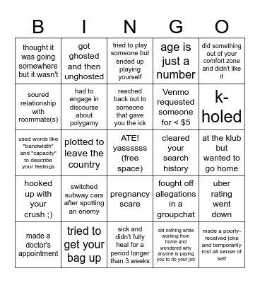 2024 bingo Card