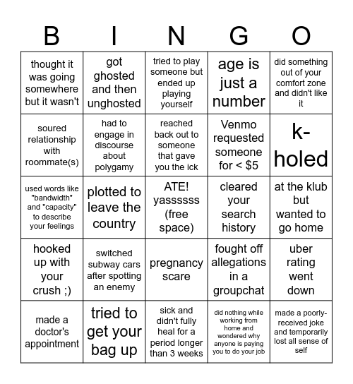 2024 bingo Card