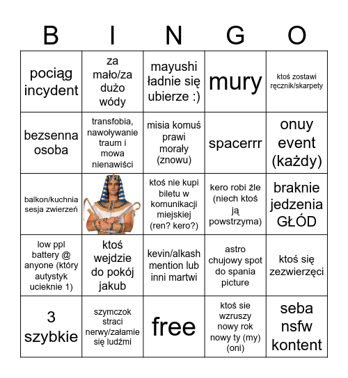 SYLWESTER BINGO Card