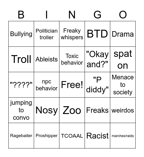 Pony town bingo Card