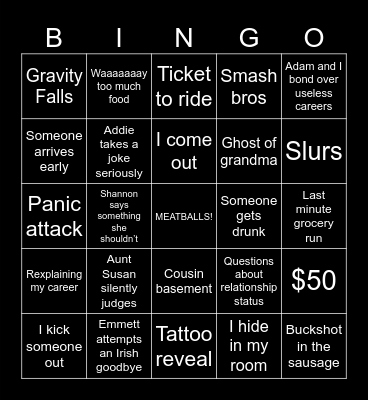 Christmas Bingo Pt2 Bingo Card