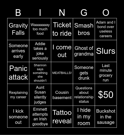 Christmas Bingo Pt2 Bingo Card