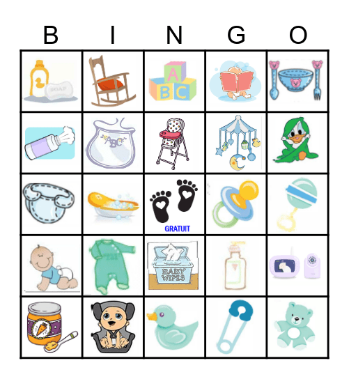 Bébé Bingo Card