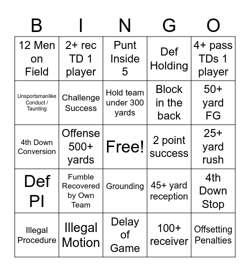 Beckley Bingo Card