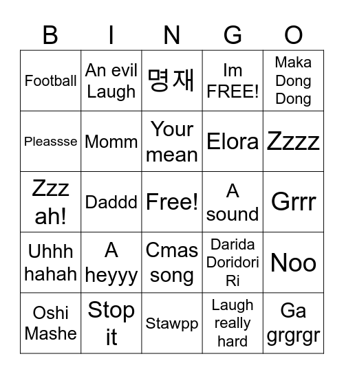 Jayson bingo Card