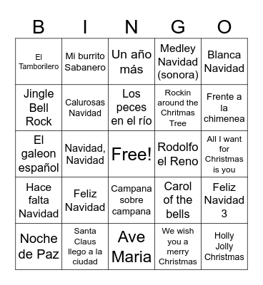 Amigo Secreto 2024 Bingo Card