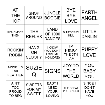 BINGO JUKEBOX Bingo Card