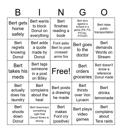 2025 Bingo Card