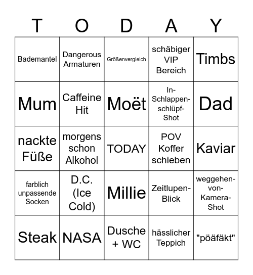Trek Trendy Bingo Card