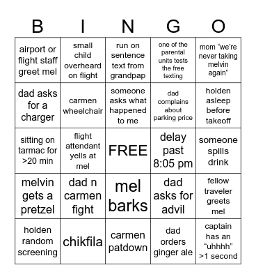 Florida 2024 Bingo Card