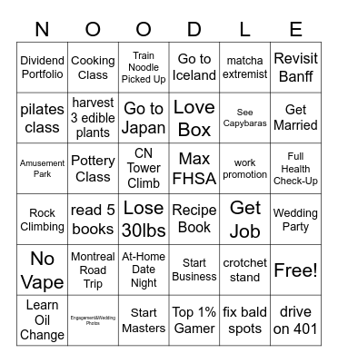 NEW YEARS CARD Bingo Card