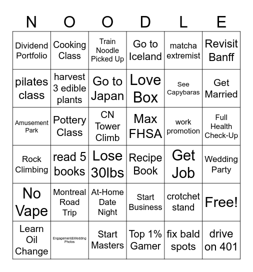 NEW YEARS CARD Bingo Card