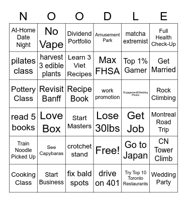 NEW YEARS CARD Bingo Card