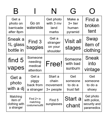 RnV 24 Bingo Card