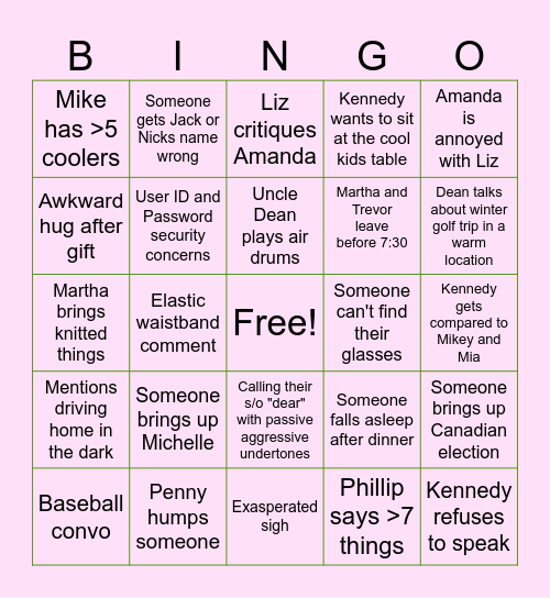 Christmuz Bingo Card