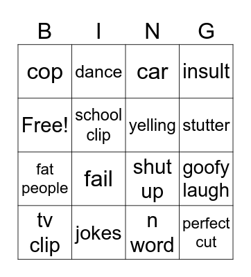 idk Bingo Card