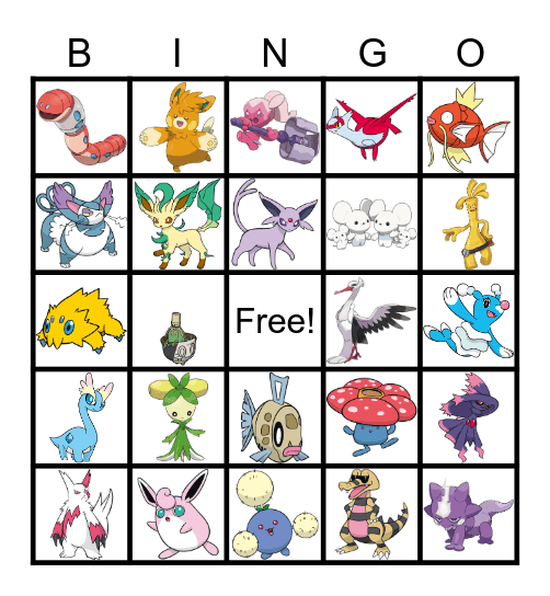 POKEMON BINGO Card