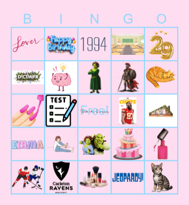 Birthday Bingo (Emma's Version) Bingo Card