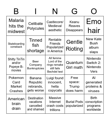 2025 Bingo Card
