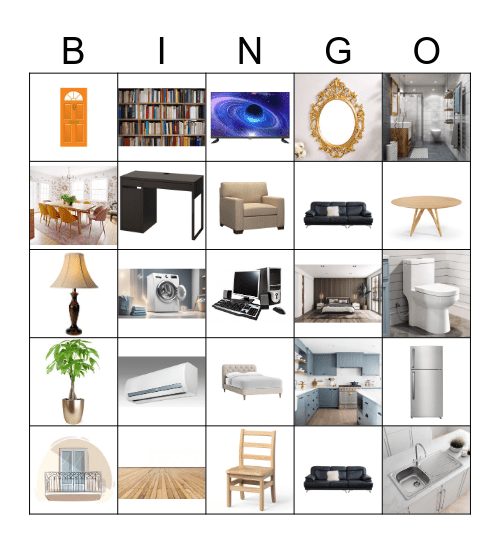 Things At Home Bingo Card