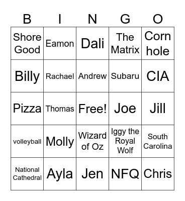 Drew Christmas Bingo 2024 Bingo Card