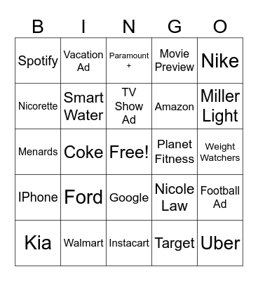 New Year's Eve Bingo Card