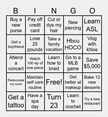 Hot Girl Bingo 👅 Bingo Card