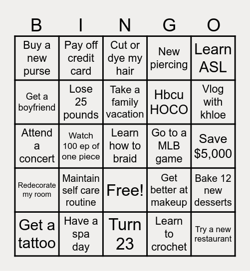 Hot Girl Bingo 👅 Bingo Card