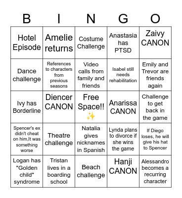 Disventure Camp: Carnival of Chaos Bingo Card