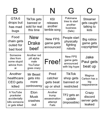 2025 BINGO Card
