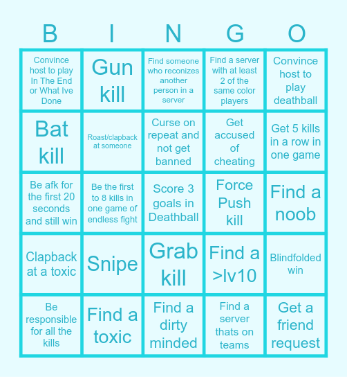 Hitbox.io Bingo Card