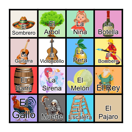 Loteria Bingo Card