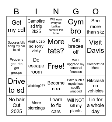 amees bingoooo Bingo Card