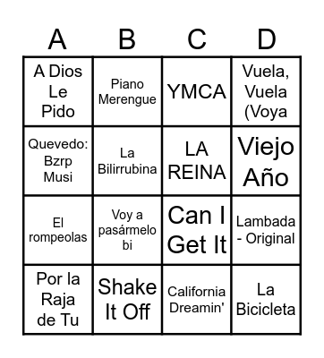 Bingo Musical 2024 Bingo Card
